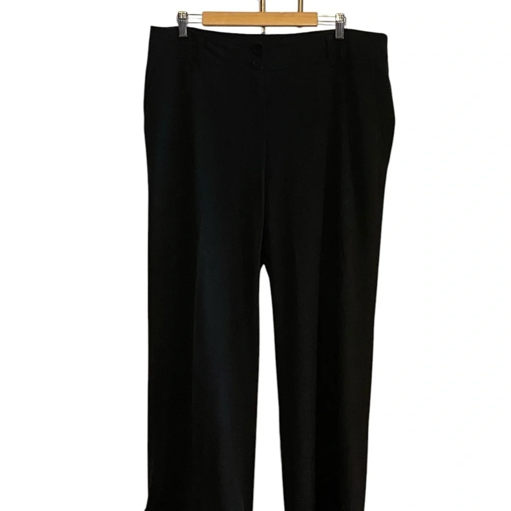Michael Kors Millbrook Wide Leg Cuffed Black Trousers professional pants career